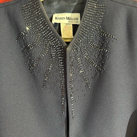 Karen Miller New York Navy Dress With Matching Jacket, Size 18 - Picture 3 of 16